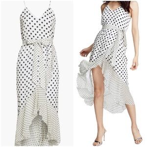 NWT Alice + Olivia Polka Dot Silk Midi Dress